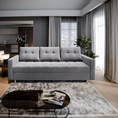 Sofa MILO – Tkanina pluszowa – kolor: Paros