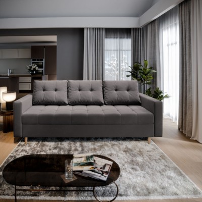 Sofa MILO – Tkanina pluszowa – kolor: Paros