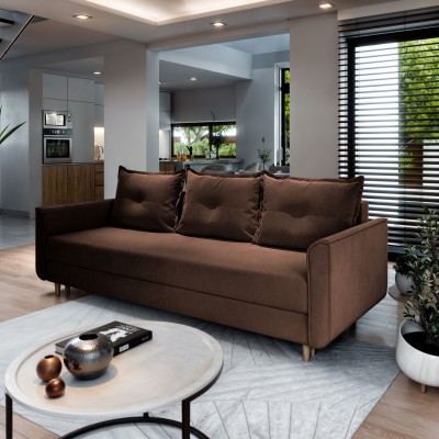 Sofa NAPOL – Tkanina pluszowa – kolor: Kronos