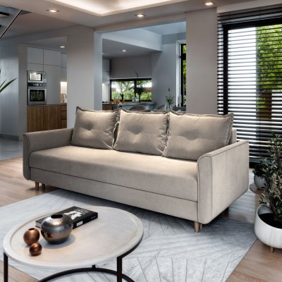 Sofa NAPOL – Tkanina pluszowa – kolor: Paros