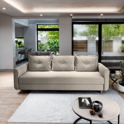 Sofa NAPOL – Tkanina pluszowa – kolor: Paros