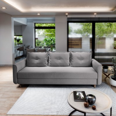 Sofa NAPOL – Tkanina pluszowa – kolor: Paros