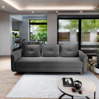 Sofa NAPOL – Tkanina pluszowa – kolor: Paros