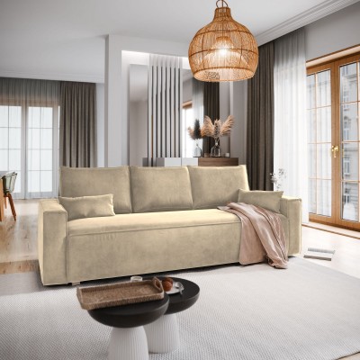 Sofa ALATRI – Tkanina welurowa – kolor: Monolith