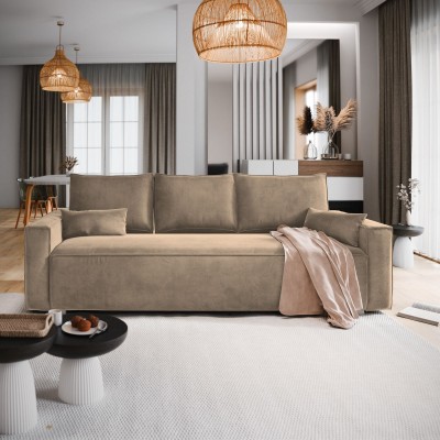 Sofa ALATRI – Tkanina welurowa – kolor: Monolith