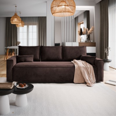 Sofa ALATRI – Tkanina welurowa – kolor: Monolith