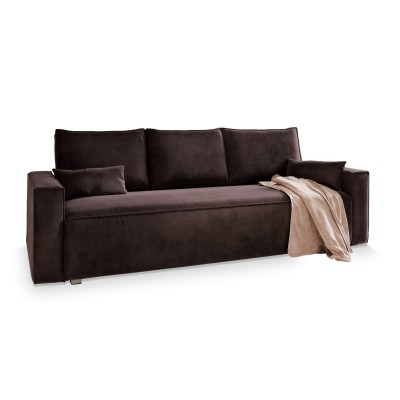 Sofa ALATRI – Tkanina welurowa – kolor: Monolith