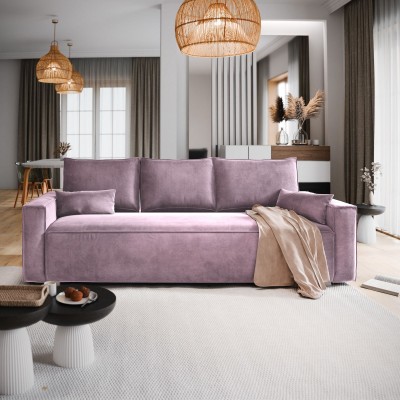 Sofa ALATRI – Tkanina welurowa – kolor: Monolith