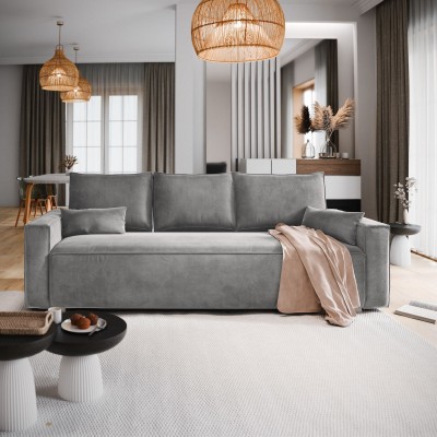 Sofa ALATRI – Tkanina welurowa – kolor: Monolith