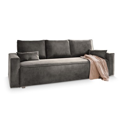 Sofa ALATRI – Tkanina welurowa – kolor: Monolith