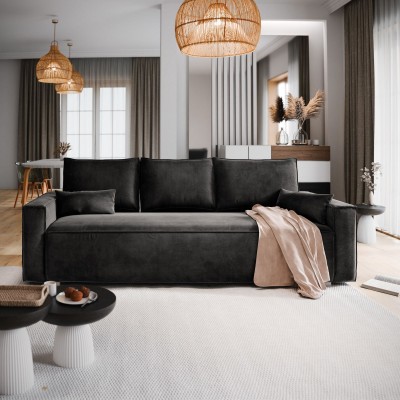 Sofa ALATRI – Tkanina welurowa – kolor: Monolith