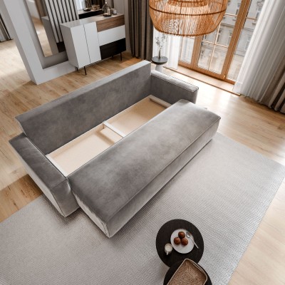 Sofa ALATRI – Tkanina welurowa – kolor: Monolith