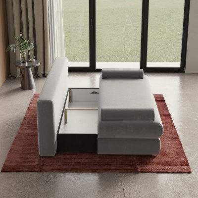 Sofa ASPERO – Tkanina pluszowa – kolor: Paros