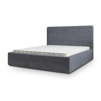 Łóżko Tapicerowane MIRETTI – Tkanina sztruksowa – kolor: Tilia