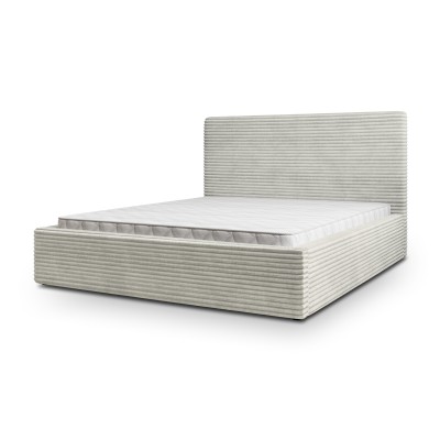 Łóżko Tapicerowane MIRETTI – Tkanina sztruksowa – kolor: Tilia