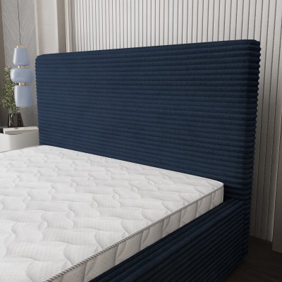 Łóżko Tapicerowane MIRETTI – Tkanina sztruksowa – kolor: Tilia