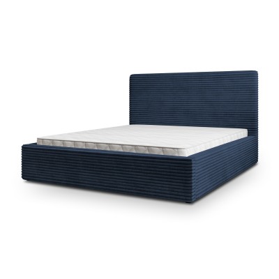 Łóżko Tapicerowane MIRETTI – Tkanina sztruksowa – kolor: Tilia