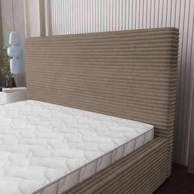 Łóżko Tapicerowane MIRETTI – Tkanina sztruksowa – kolor: Tilia