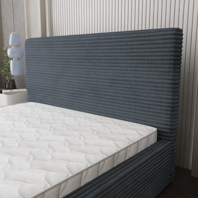 Łóżko Tapicerowane MIRETTI – Tkanina sztruksowa – kolor: Tilia