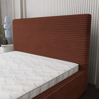 Łóżko Tapicerowane MIRETTI – Tkanina sztruksowa – kolor: Tilia