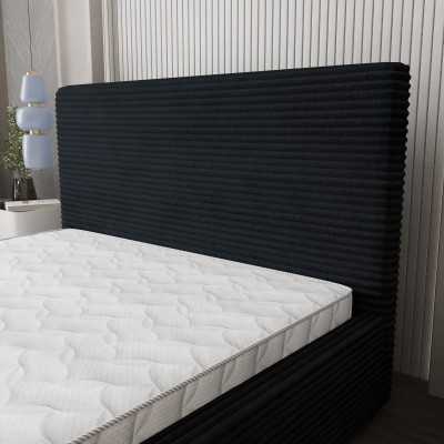 Łóżko Tapicerowane MIRETTI – Tkanina sztruksowa – kolor: Tilia