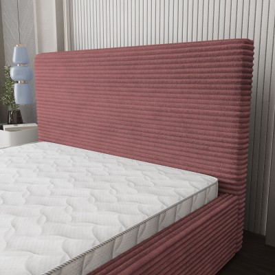 Łóżko Tapicerowane MIRETTI – Tkanina sztruksowa – kolor: Tilia