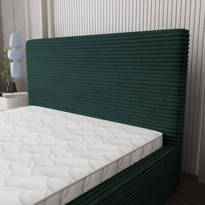 Łóżko Tapicerowane MIRETTI – Tkanina sztruksowa – kolor: Tilia