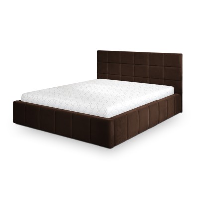 Łóżko Tapicerowane VERTO – Tkanina pluszowa – kolor: Kronos