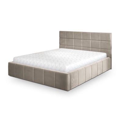 Łóżko Tapicerowane VERTO – Tkanina pluszowa – kolor: Paros