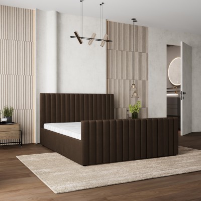 Łóżko Tapicerowane CANOVA – Tkanina pluszowa – kolor: Kronos