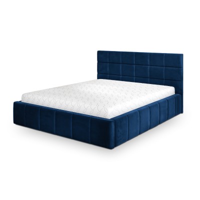 Łóżko Tapicerowane VERTO – Tkanina pluszowa – kolor: Kronos