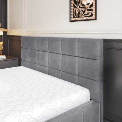 Łóżko Tapicerowane VERTO – Tkanina pluszowa – kolor: Kronos