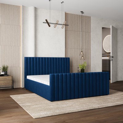 Łóżko Tapicerowane CANOVA – Tkanina pluszowa – kolor: Kronos