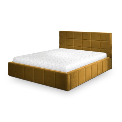 Łóżko Tapicerowane VERTO – Tkanina pluszowa – kolor: Kronos