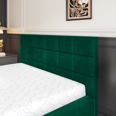 Łóżko Tapicerowane VERTO – Tkanina pluszowa – kolor: Kronos