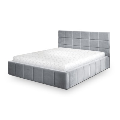 Łóżko Tapicerowane VERTO – Tkanina pluszowa – kolor: Paros