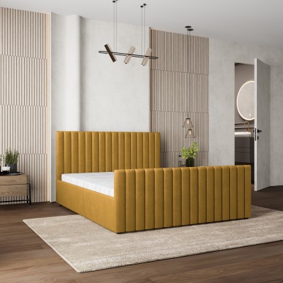 Łóżko Tapicerowane CANOVA – Tkanina pluszowa – kolor: Kronos