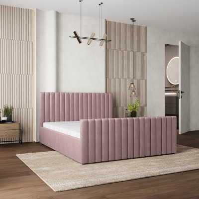 Łóżko Tapicerowane CANOVA – Tkanina pluszowa – kolor: Kronos