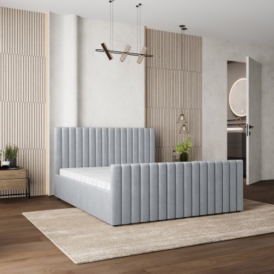 Łóżko Tapicerowane CANOVA – Tkanina pluszowa – kolor: Paros