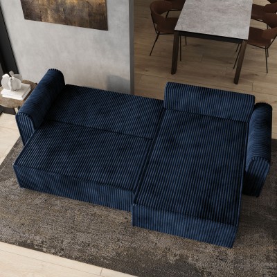 Narożnik VALTINO – Tkanina sztruksowa – kolor: Tilia