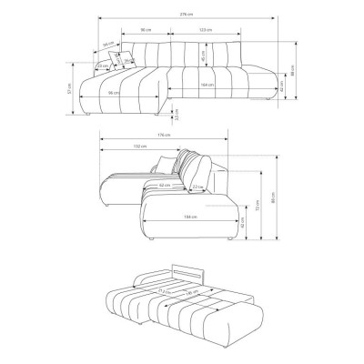 Narożnik GIOIA - Tkanina bucle