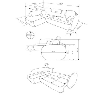 Narożnik AMICO - Tkanina plecionka