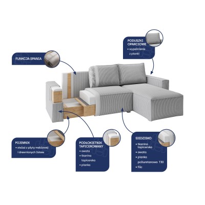 Narożnik POTARO POSO 60 do Salonu