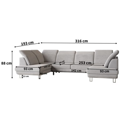 Narożnik TERAMO MONOLITH 84 do Salonu