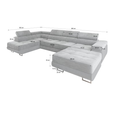 Narożnik CASONE L-S MONOLITH 29 + MONOLITH 09 do Salonu