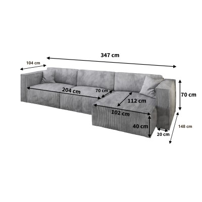 Narożnik TOLMO P POSO 100 do Salonu