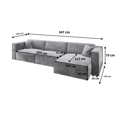 Narożnik TOLMO M MONOLITH 84 do Salonu