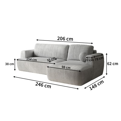 Narożnik SENTI K R-S KRONOS 27 do Salonu