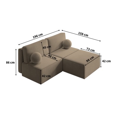 Narożnik VARNA M MONOLITH 04 do Salonu