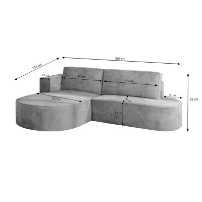 Narożnik CORTIO M R-S MONOLITH 85 do Salonu